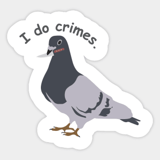 knife with pigeon - funny Sticker